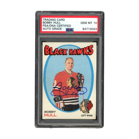 Bobby Hull Autographed 1971-72 Topps PSA Gem Mint 10 Auto