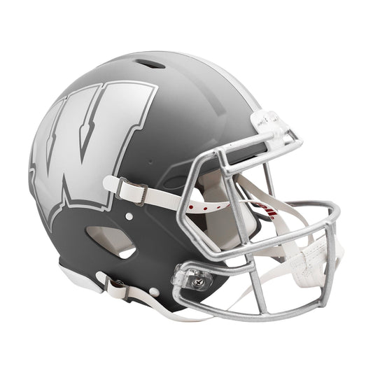 Wisconsin Badgers SLATE Full Size Authentic Football Helmet