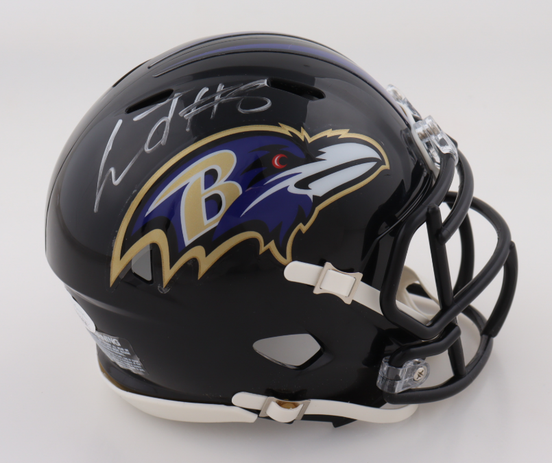 Lamar Jackson Signed Ravens Speed Mini Football Helmet - JSA