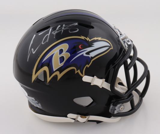 Lamar Jackson Signed Ravens Speed Mini Football Helmet - JSA