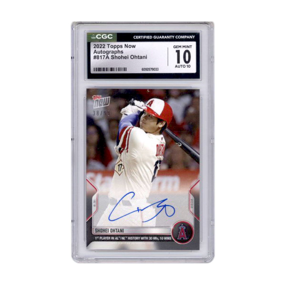 Shohei Ohtani 2022 Topps Now Autographs /99 CGC 10 Auto 10