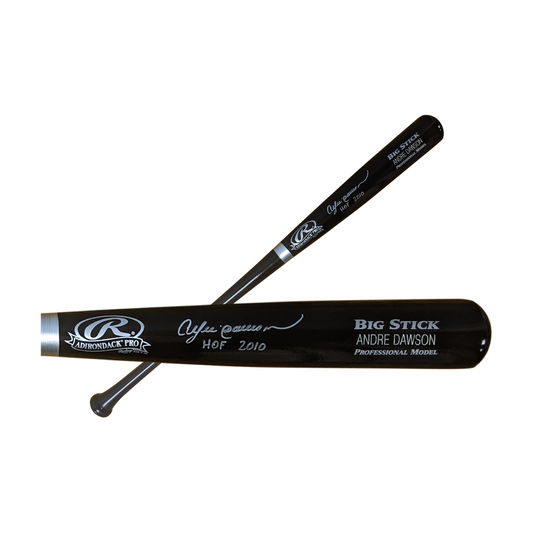 Andre Dawson Autographed Hand Signed Rawlings Big Stick Pro Stock Wood Baseball Bat with HOF 2010 Inscription - Beckett Authentication