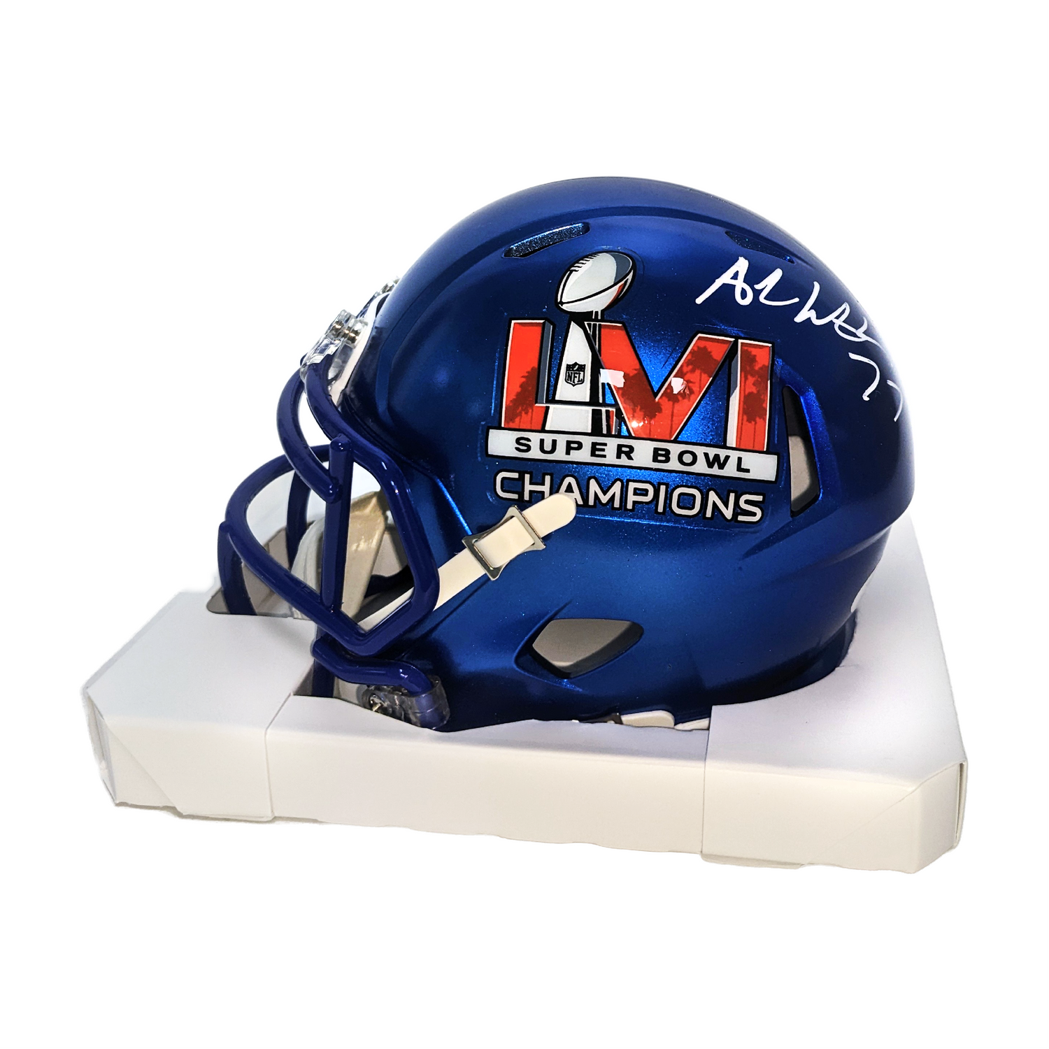 Andrew Whitworth Autographed Hand Signed Riddell Los Angeles Rams SB L –  Creative Sports