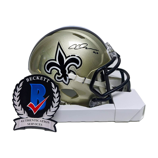 New Orleans Saints Mini Riddell Football Helmet Gold With -   Denmark