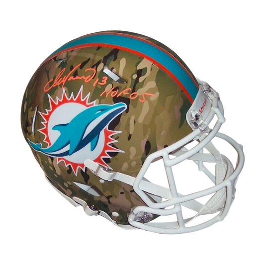 Dan Marino Autographed Hand Signed Miami Dolphins Riddell Speed Camo Full-Size Authentic Football Helmet with HOF Inscription - BAS