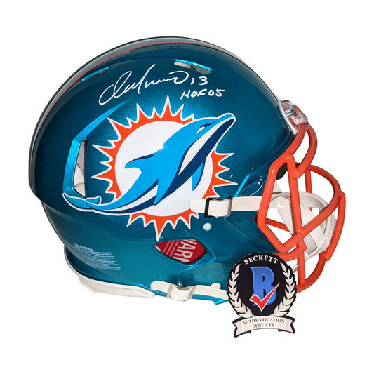 Dan Marino Autographed Hand Signed Miami Dolphins Flash Full Size Authentic Pro Football Helmet with HOF 05 Inscription - BAS Beckett Authentication