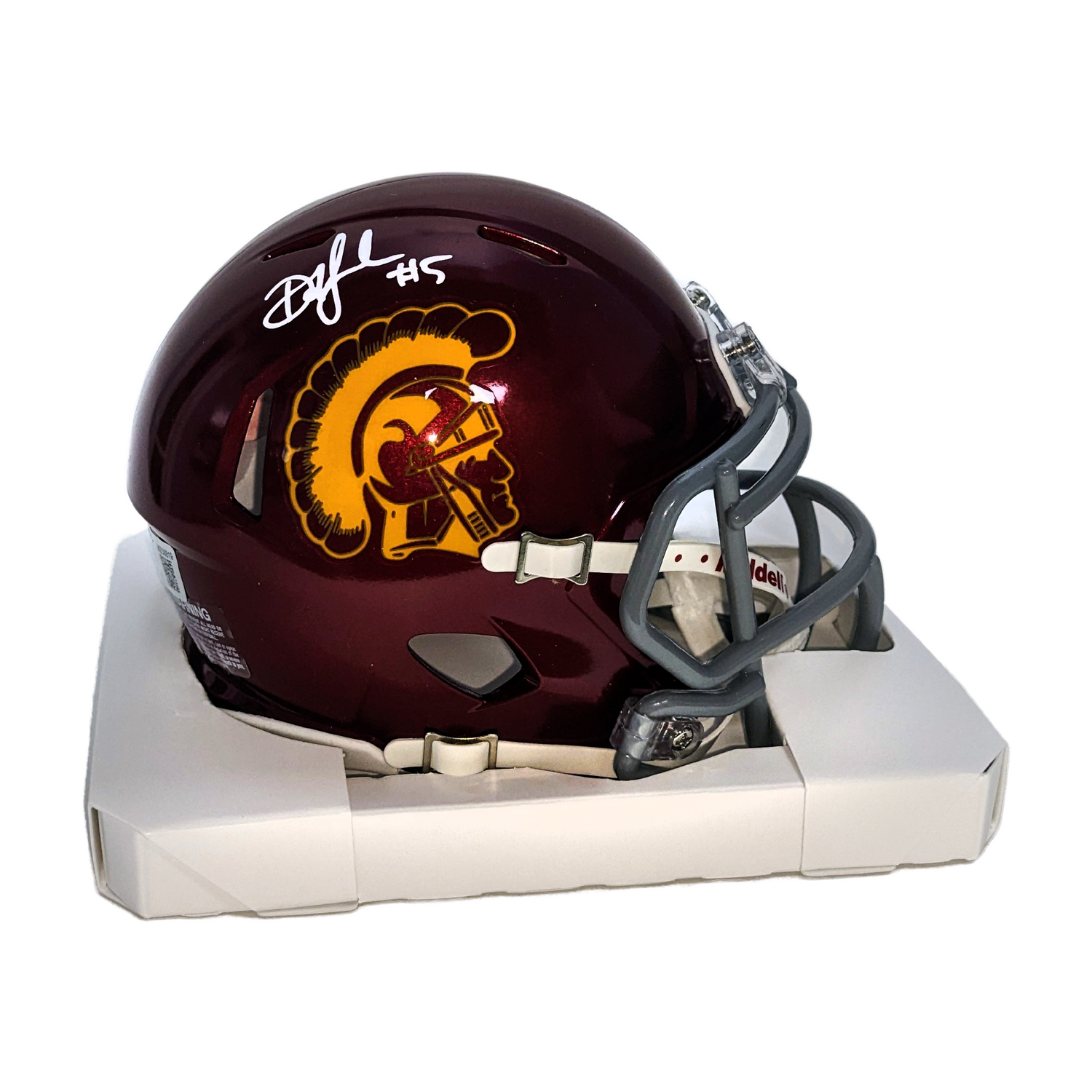 : John Riggins Signed Washington AMP Speed Mini Helmet