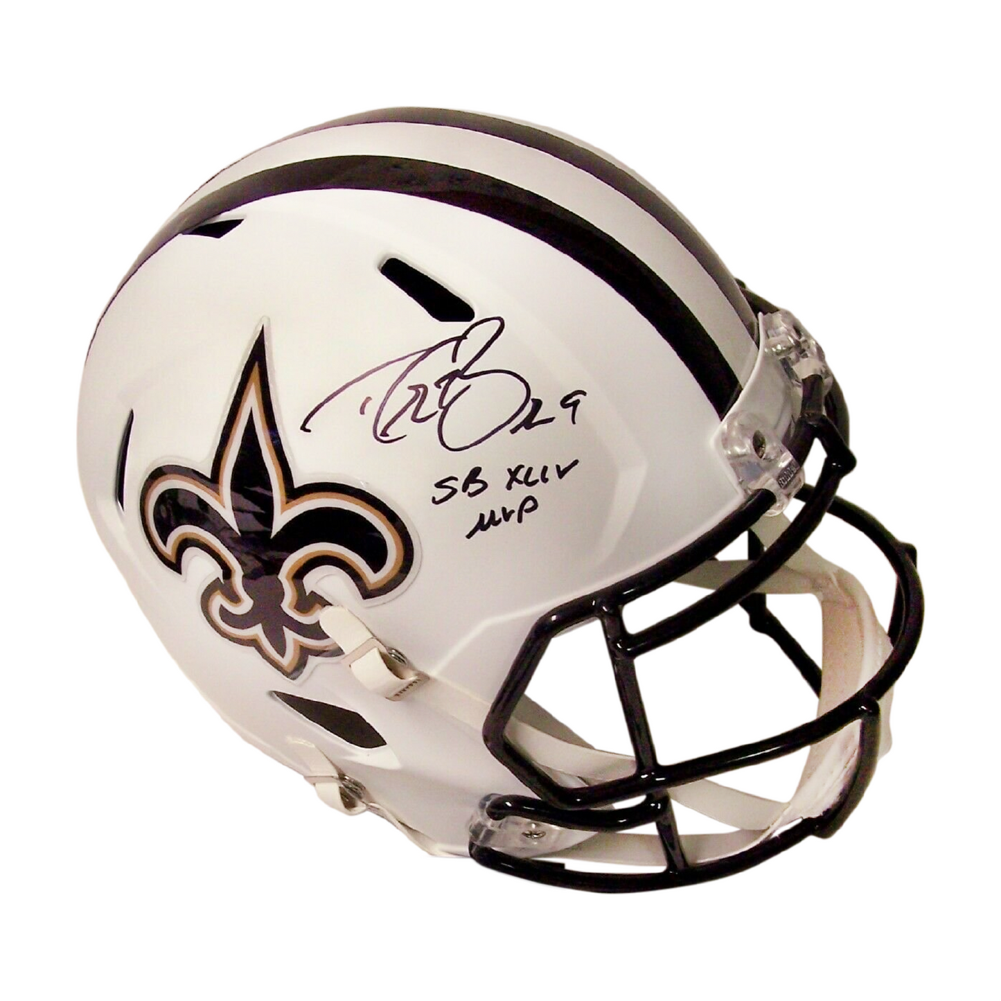 Drew Brees Autographed Hand Signed New Orleans Saints Flat White Speed