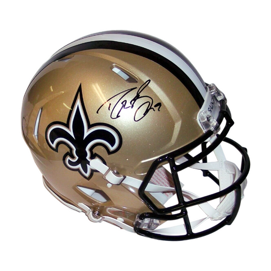 Drew Brees Hand Signed Autographed Riddell Full Size Authentic Football Helmet - Beckett Authentication