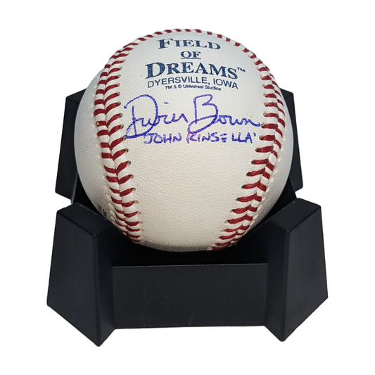 Dwier Brown Autographed Official Field of Dreams Baseball with John Kinsella Inscription - BAS Authentication.