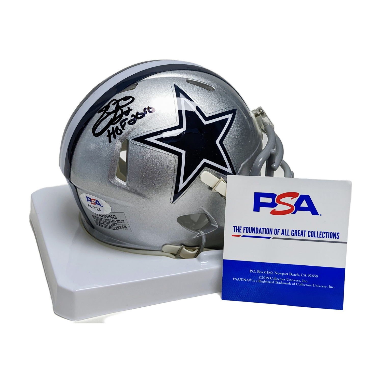 Emmitt Smith Dallas Cowboys Autographed Riddell Speed Mini Helmet