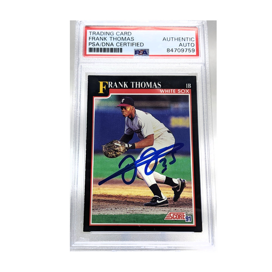 Frank Thomas 1991 Score Autographed Card - PSA Encapsulated NG