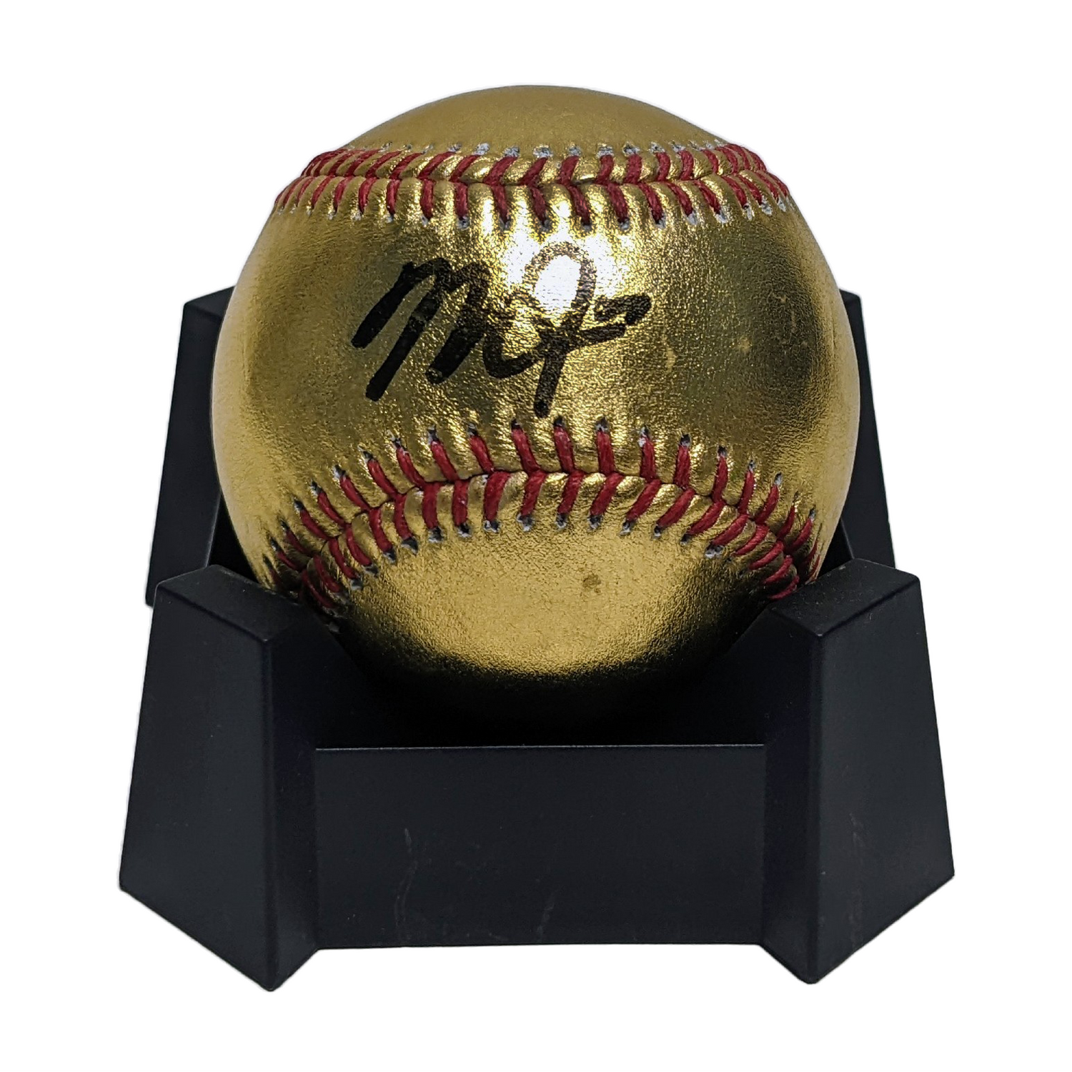 Mike Trout Autographed Gold MLB Baseball. MLB Authentication. – Creative  Sports