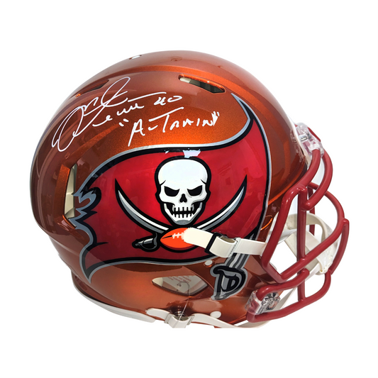 Mike Alstott Signed Authentic Tampa Bay Buccaneers Full Size Riddell Flash Helmet
