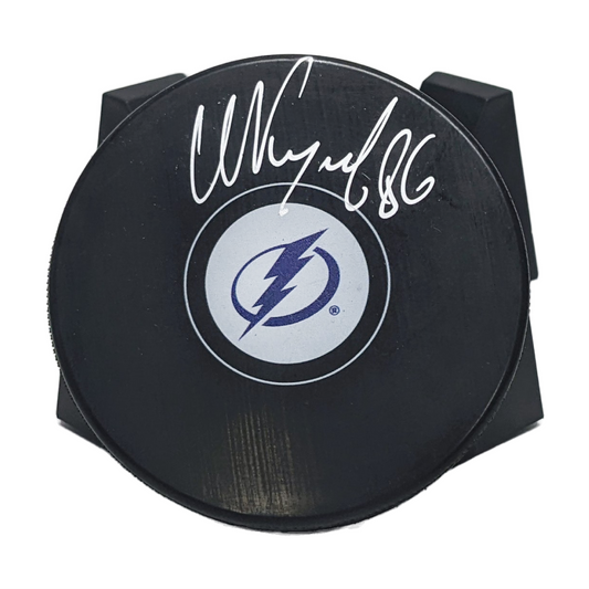Nikita Kucherov Autographed Official Lightning Hockey Puck. Fanatics Authentication.