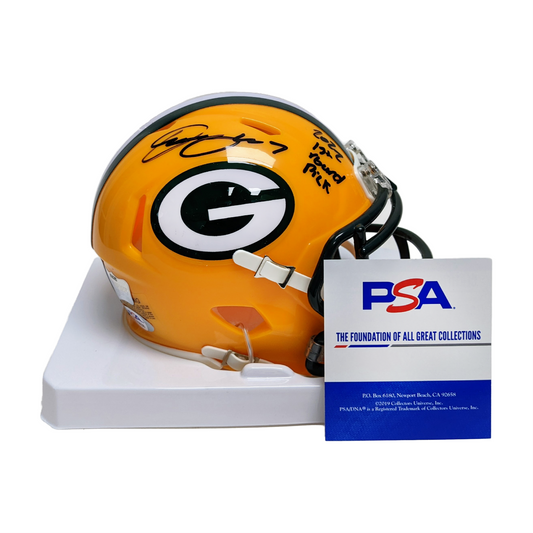 Quay Walker Autographed Hand Signed Riddell Green Bay Packers Speed Mini Football Helmet with 2022 1st Round Pick Inscription - PSA Authentication