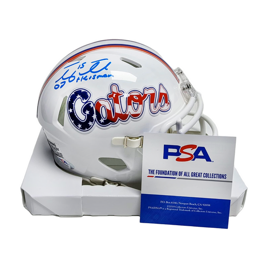 Tim Tebow Autographed Hand Signed Blue Throwback Florida Gators Speed Full  Size Authentic Football Helmet - with 06,08 Champs & 07 Heisman  Inscriptions - PSA/DNA