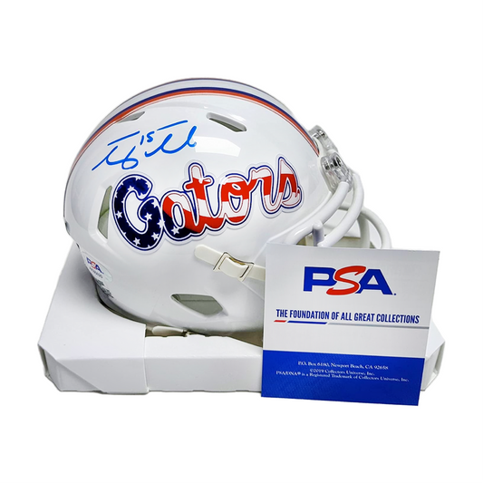 Tim Tebow Autographed Hand Signed Florida Gators Stars & Stripes Mini Football Helmet - PSA/DNA