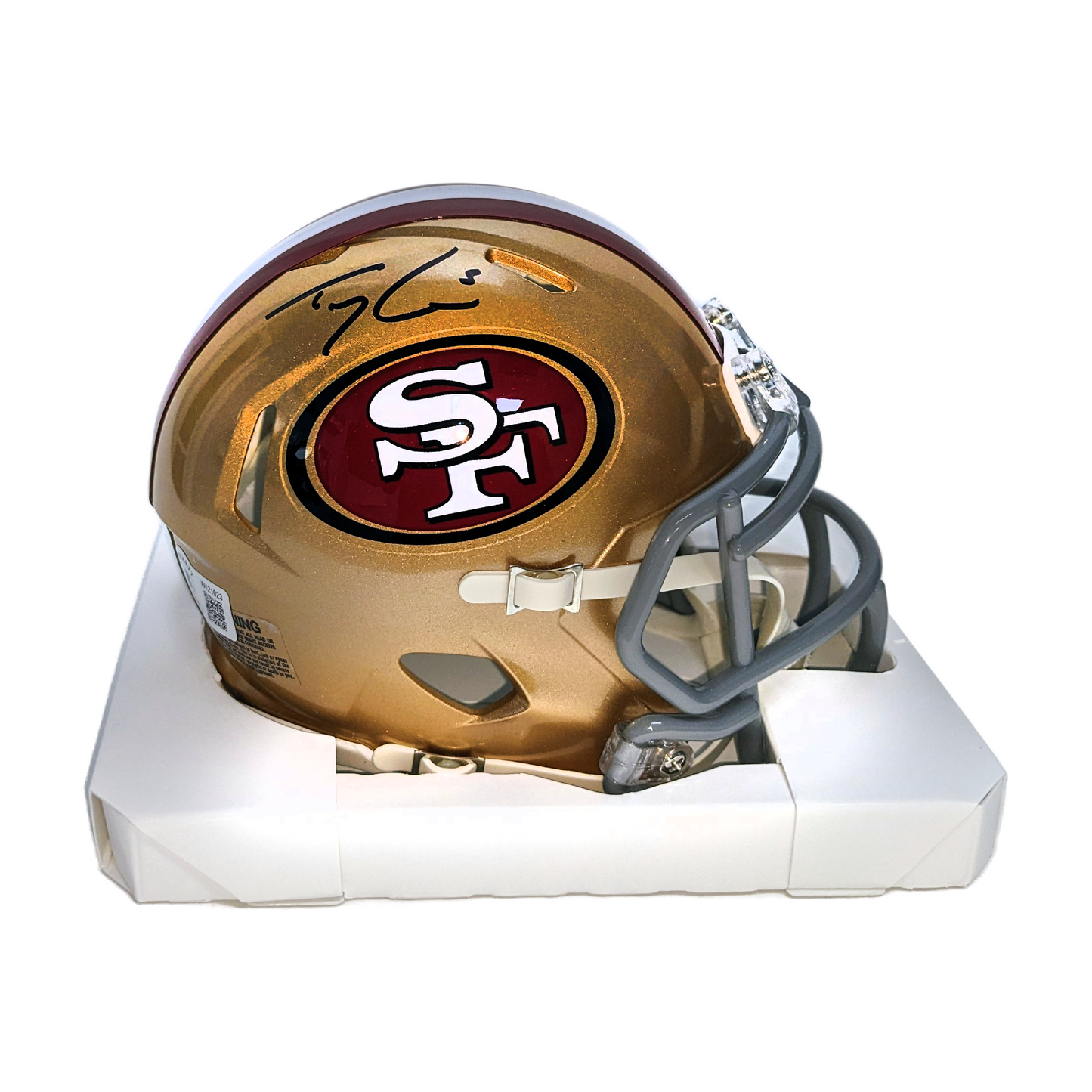 Trey Lance Autographed Hand Signed San Francisco 49ers Speed Mini Football Helmet - BAS