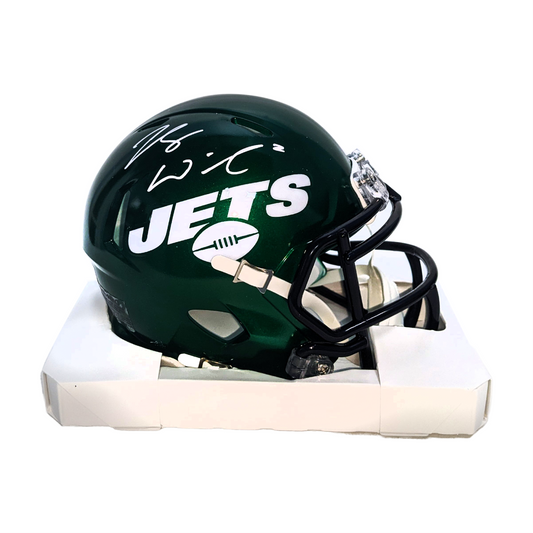 Zach Wilson New York Jets Autographed Riddell Speed Replica Helmet