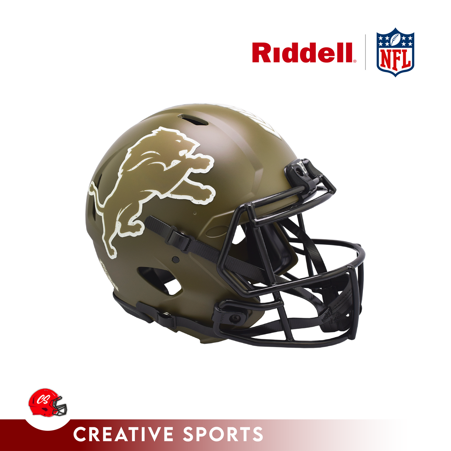 Riddell Detroit Lions 2022 Salute To Service Speed Authentic Helmet