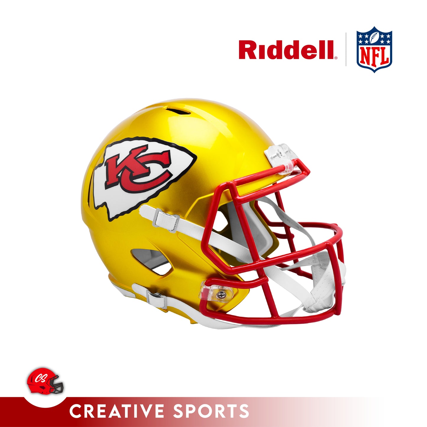 Riddell NFL Kansas City Replica Speed Helmet, Size Medium - Red