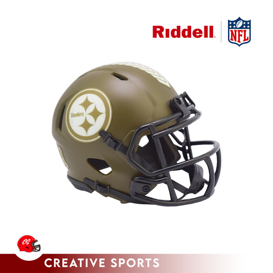 Pittsburgh Steelers Riddell Gold Throwback Speed Mini Helmet